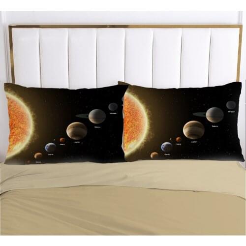 2PCS Pillowcase 45x45/70x70/80x80/65x65/50x75,3D HD Pillow Case Custom,Decorative Pillow Cover Bedding Seven Planet,drop ship
