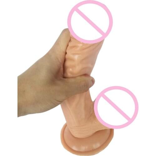 HOWOSEX Realistic Big Dildo Flexible Penis Dick With Strong Suction Cup Huge Dildos Sex Products Cock Adult Sex Toys for woman