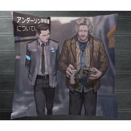Game Detroit:Become Human Connor Hanke Cartoon Two Side Pillowcases Fanart Pillow Cushion Case Cover Collection Cosplay Gift P3