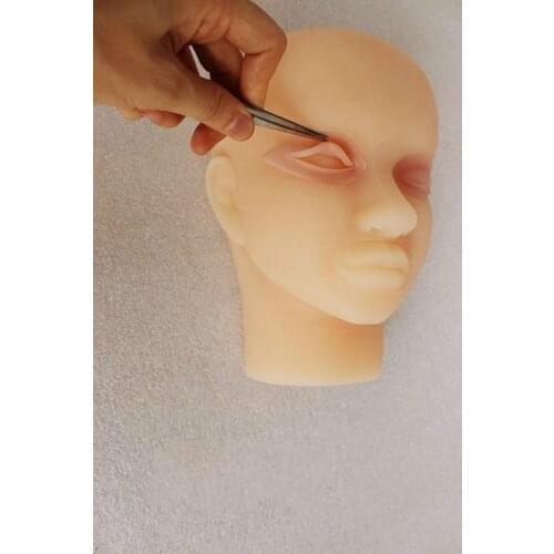 Simulation Skin Double Eyelid Surgery Training Model Ophthalmology Cosmetic Surgery Double Eyelid Suture Practice Head Mold