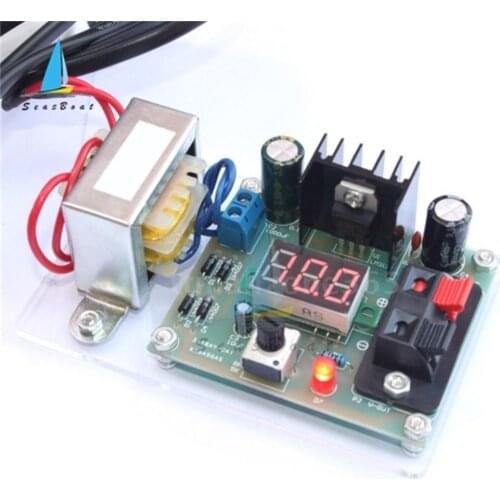 DIY Kit LM317 Adjustable Power Supply Kit Continuous Adjustable DC Step-down Power Supply Module DIY Teaching Training Parts
