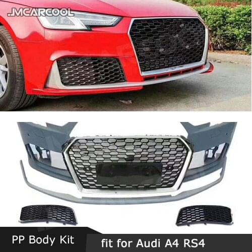 PP body kit Rear diffuser grills for Audi A4 RS4 2016 2017 2018