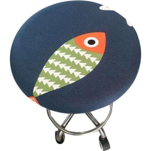 Round Chair Cover Spandex Bar Stool Cover Elastic Seat Covers Home Chair Simple Stretch Chair Cover Floral Printed