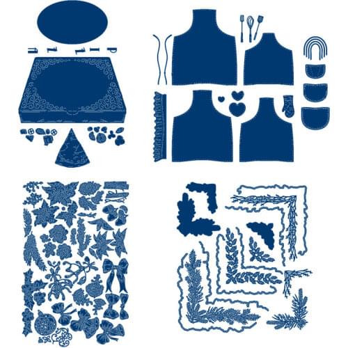 Flowers and Leaves Pizza Party Metal Cutting Dies Scrapbooking Album Paper DIY Card decoration Craft Embossing Die Cuts 2019 New