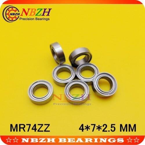 NBZH Factory direct sale SMR74 Z SMR74ZZ L-740ZZ 4*7*2.5 mm Miniature stainless steel bearing 440C material 10pcs/lot
