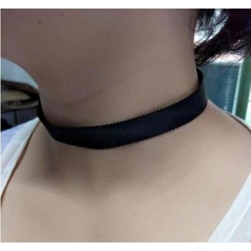 Na281 2018 hot sale Fashion Punk Black cloth Chokers Necklaces Handmade Clavicle Necklace Female charm jewelry