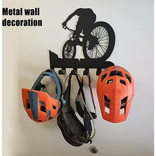 Wall Hanging Holder 6-hooks Punch-free Mountain Bike Bicycle Coat Hook For Hanging Clothes Hat Scarf Key Hanger Rack Wall Decor