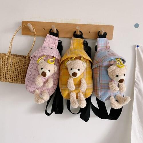 New childrens bag Messenger bag boy waist bag Korean fashion chest bag female student diagonal small bag tide shoulder