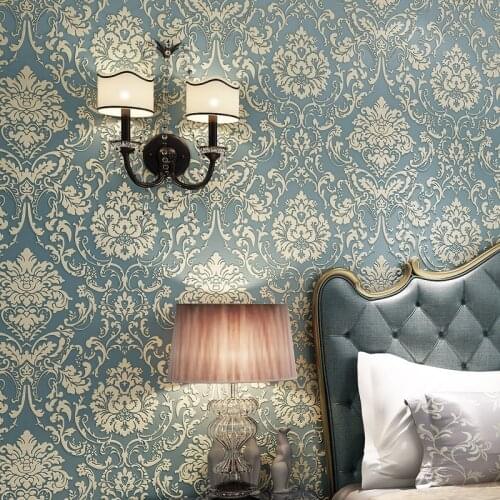 Beibehang Damascus Non-woven fabrics papel de parede 3d flooring Wallpaper For Wall 3 D TV Room Bedroom Wall paper Home Decor