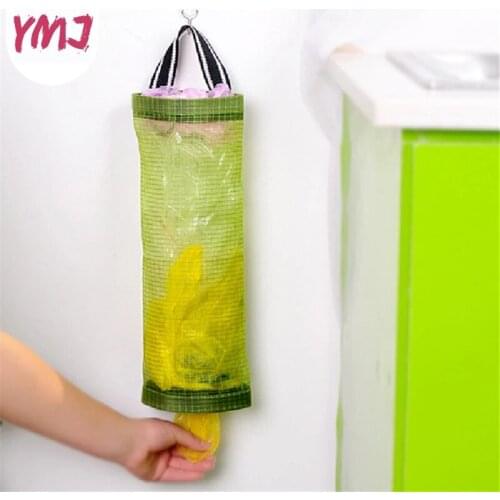 Kitchen Organizer Garbage Trash Storage Bag Vegetable Potato Hanging Mesh Convenient Extraction Organizer Container Basket