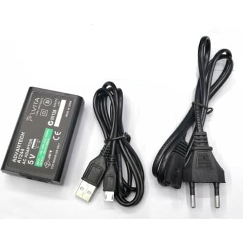 EU/US Plug Home Charger Power Supply 5V AC Adapter USB Charging Cable Cord For Sony PlayStation Psvita Slim PS Vita PSV 2000