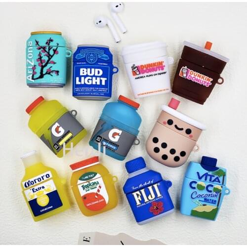 Luxury Brand Funnly Cute 3D Fresh Cleanser Bottle Silicone Case for Apple Airpods 1 2 pro Bluetooth Earphone Accessories Cover