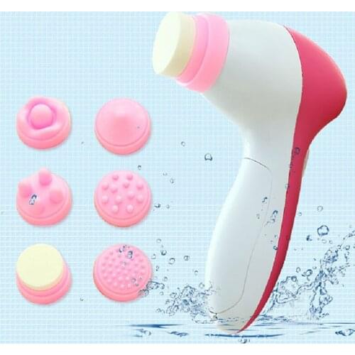Ange Aile Facial Cleansing Brush 6 In 1 Reduce Blackheads Multifunction Electric Face Cleansing Brush Skin Care Massager Facial