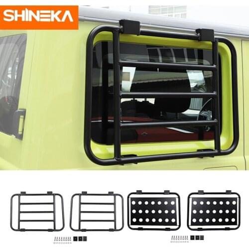 SHINEKA Chromium Styling Car Exterior Rear Window Glass Armor Decoration Cover Aluminum Alloy Accessories For Suzuki Jimny 2019