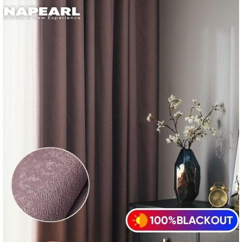 Modern Solid Blackout Curtains For Living Room High Shading Thick Curtain Window Treatment For Bedroom Finished Home Drapes