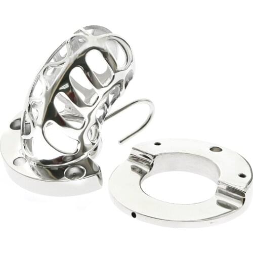 Heavy Duty Weight Stainless Steel Ball Stretcher Cock Ring Male Metal Penis Lock Scrotum Delay Ejaculation BDSM Sex Toy for Men