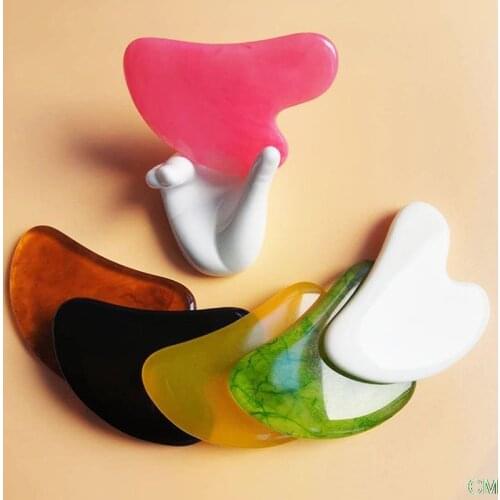 Natural Jade Guasha Scrapping Plate Massager Face Meridian Plate Tools New