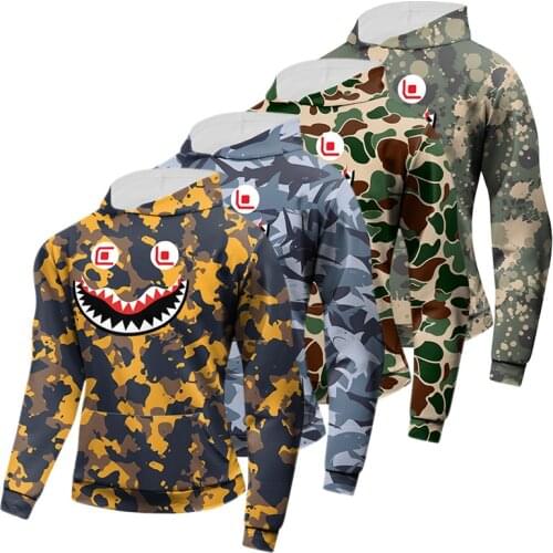MMA Fitness Shark Hoodie Sportwear Workout Rashguard Long Sleeve Sweatshirt Compression Jacket Coat Jiu Jitsu Hooded Pullover
