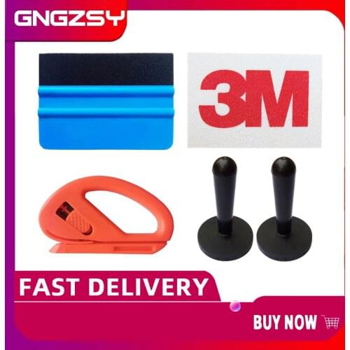 CNGZSY Carbon Fiber Foil Window Tint Tool Kit Car Vinyl Film Magnet Holder Wrap Squeegee Wallpaper Cutter Stickers Scraper K15