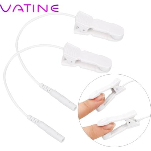 VATINE Clitoris Clip Stimulate Nipple Clip Electric Shock Attachment Breast Massager Sex Toys For Women
