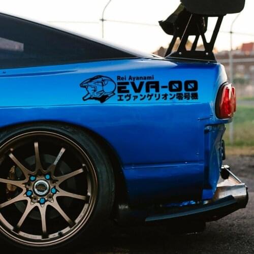 For 2x Pair Eva Unit 00 Rei Ayanami Evangelion Angel NERV Anime Vinyl Sticker Decal
