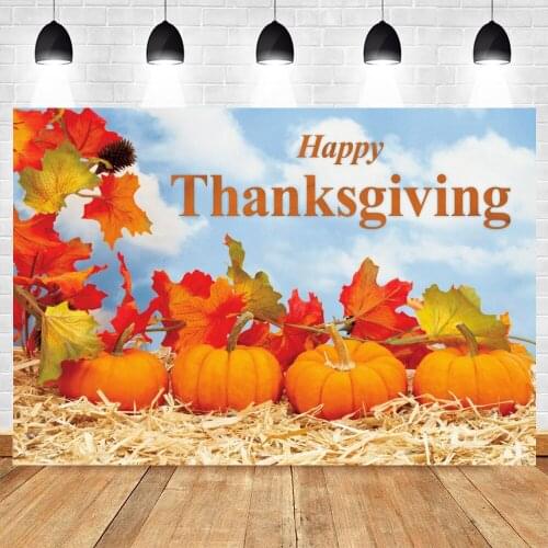 Yeele Photocall Thanksgiving Day Photography Backdrop Props Maple Baby Portrait Party Decor Background Photo Studio Photographic