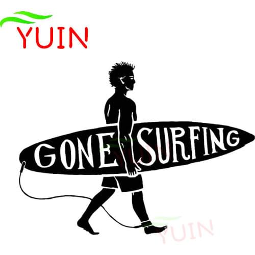 Funny Car Sticker Surfering Beach Surfer Decals Fashion Body Window Decoration Personality Waterproof Sunscreen Stickers