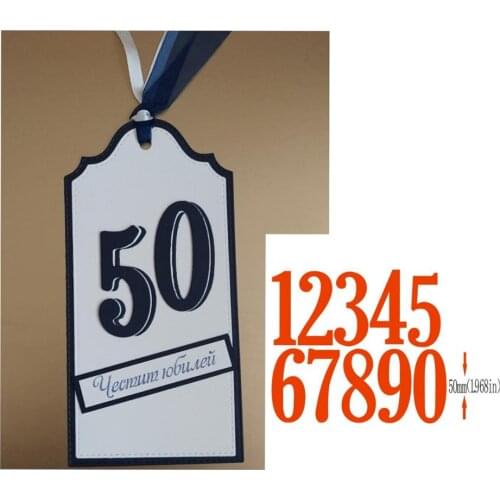 10pcs numbers 5mm Metal steel Cutting Dies Stencil Scrapbooking DIY Album Stamp Paper Card Embossing Decor Craft