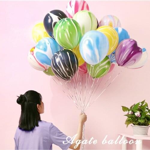 10pcs/lot Painting Agate latex balloon Colorful Marble Cloud Helium Globos Birthday Party Wedding Decorations Wall Baloon Arch