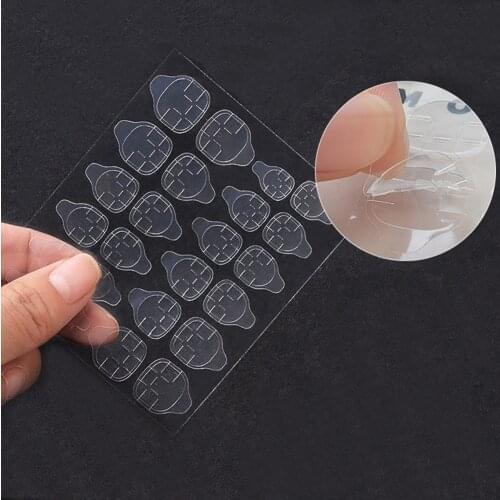 2/5/10 Sheets Jelly Glue Clear Ultra Thin Double Sided Adhesive Stickers Nail Tips False Manicure Nail Art Extension Tools