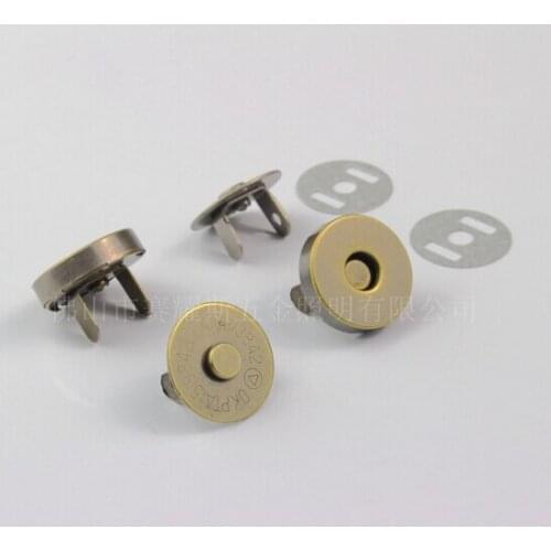 20 Sets/lot 14*3.5mm Antique Bronze Tone Magnetic Snaps Bag Purse Clasp Metal Button Fastener Accessories