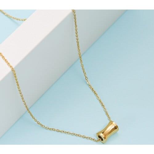 2021Stylish Jewelry Stainless Steel Chain Choker Women Necklaces Geometric Hourglass Pendant 14k Gold Chains Necklaces for Women