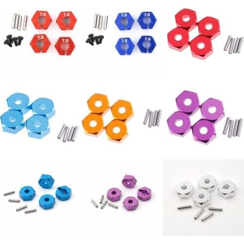 4Pcs /set Aluminum Wheel Hex Nut With Pins Drive Hubs 4P HSP 102042 1/10 Upgrade Parts Himoto For 4WD RC Car