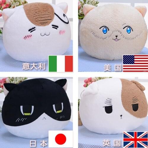 Anime Axis Power Hetalia Cosplay Cute Cat Doll Plush Soft Stuffed Cushion Throw Pillow Toy Gift Prop