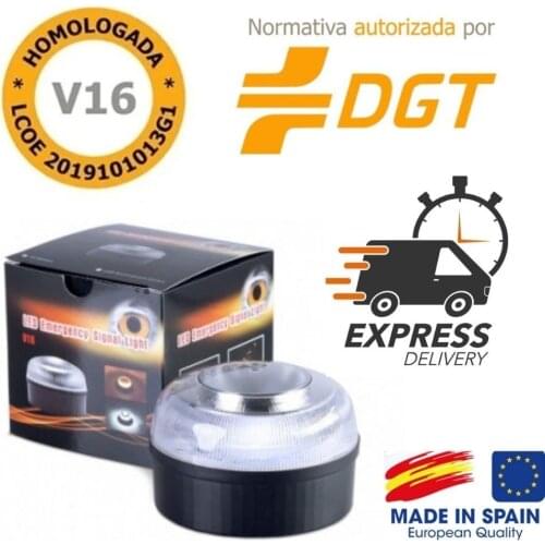 Emergency Light V16 approved by DGT. Emergency light car emergency lights approved Beacon flashlight range 1 Km
