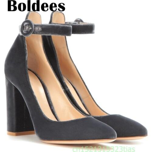 Boldee Sexy High Heels Womens Shoes Pumps Retro Suede Leather Ladies Shoes Platform Heels Luxury Party Women Shoes