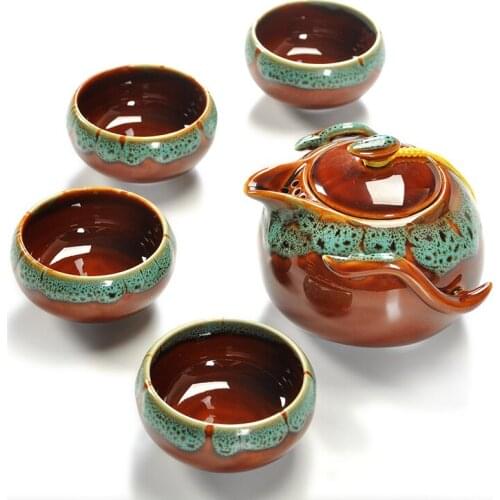 Ceramic Glaze Teacups Chinese Kung Fu Teaware Sets China Tea Set Teapot Teaset Gaiwan Set Tea Cups Of Tea Ceremony Master Teapot