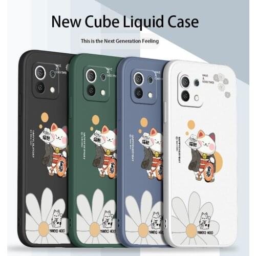Sakura Lucky Cat Phone Case For Xiaomi Mi 11 10T 10T Pro 10 S lite Ultra 9T 9 8 Note 10 Pro Poco F3 F2pro X2 Cover
