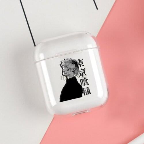 Tokyo Ghoul Kaneki Ken Cases For Apple AirPods 1 2 Case Clear Wireless Bluetooth Earphone Case Protective Shell