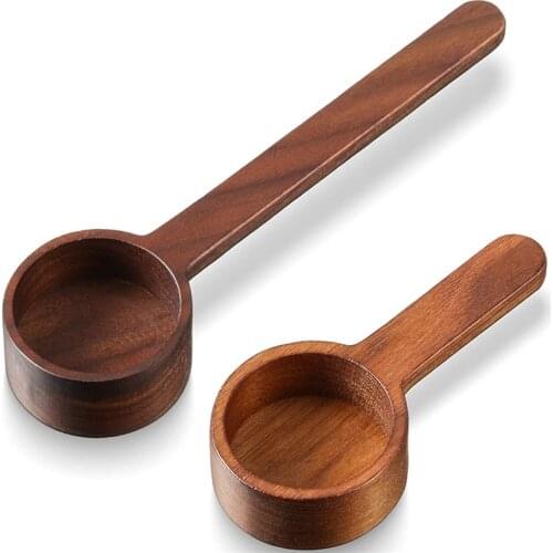 Black Walnut Wooden Coffee Scoop Measuring Spoon Kitchen Scoop Measuring Spoon for Sugar Spice Powder Coffee Accessories