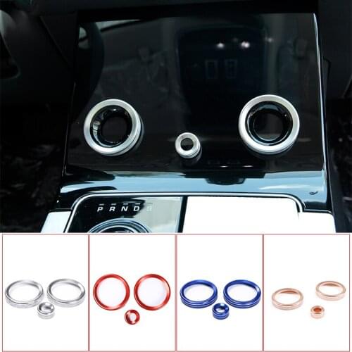 Car Central Air Conditioning Volume knobs Ring Cover Trim For Range Rover VELAR 2017-2019/For RR Evoque 2019-2020 Aluminum Alloy