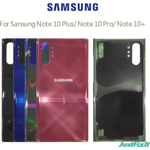 For Samsung Note10 Plus Note10+ Housing Back Cover Cases For SAMSUNG Galaxy Note10 Plus Note10+ Phone Rear Battery Door Original