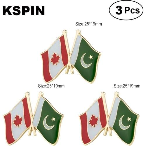 Canada & Pakistan Frendship Lapel Pin Brooches Pins Flag badge Brooch Badges