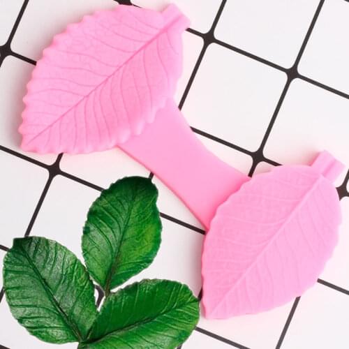 DIY Leaves Silicone Mold Flower Making Polymer Clay Fondant Molds Rose Leaf Cake Decorating Tools Candy Chocolate Gumpaste Mould