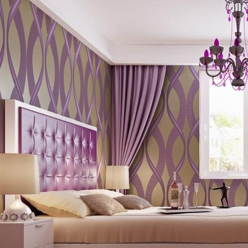 Brief modern wallpaper for walls 3 d non-woven 3d three-dimensional wallpapers