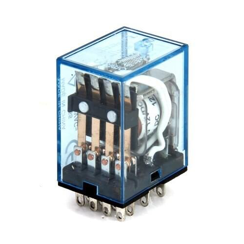MY4J 12V DC 14 Pin Plug In Electromagnetic Relay Coil 5A 240V AC 28V DC