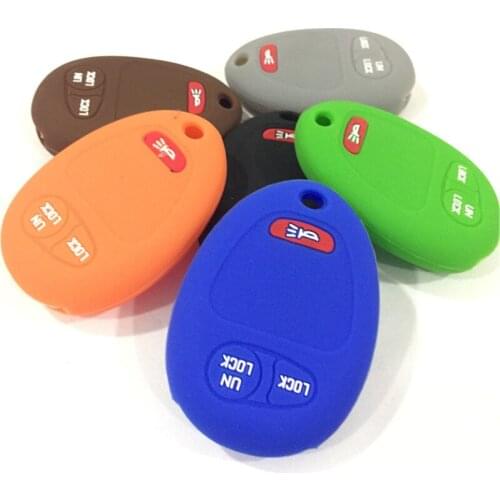 Silicone rubber car key cover case set holder for Chevrolet Colorado Hummer H3 FOR GMC Canyon 3 button key cover