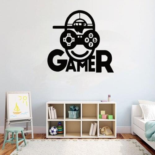 Wall Decal PS4 Video Game Wall Sticker Loading Controller Custom Fort Bedroom Wall Art Decal Gamer Vinyl Pattern 3641