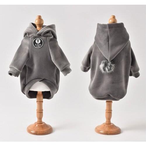 Autumn and Winter Pet dog Hoodies Coat Sport Cotton Sweater clothes for Small Dog cat Teddy Law Fighting
