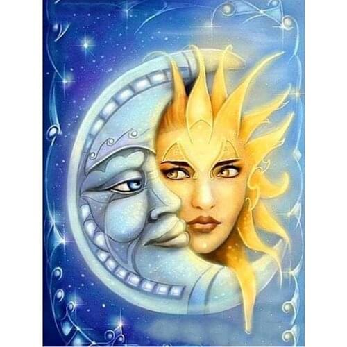 Couple diamond painting embroidery sun moon full mosaic art diamond dotz rhinestone picture puzzle drawing wall decor stickers